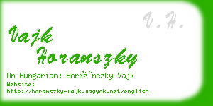 vajk horanszky business card